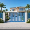 Откатные ворота AL профиль вертикальный Синий