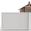 Откатные ворота Жалюзи Серо-алюминиевый 100мм